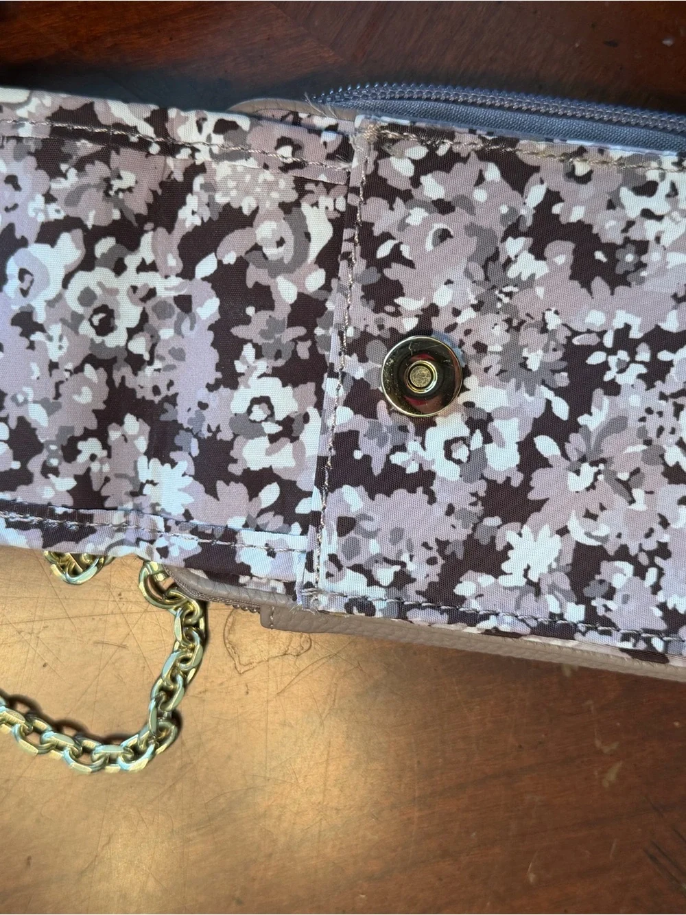 Isaac Mizrahi New York Floral Chain Crossbody Phone Pouch/Wallet